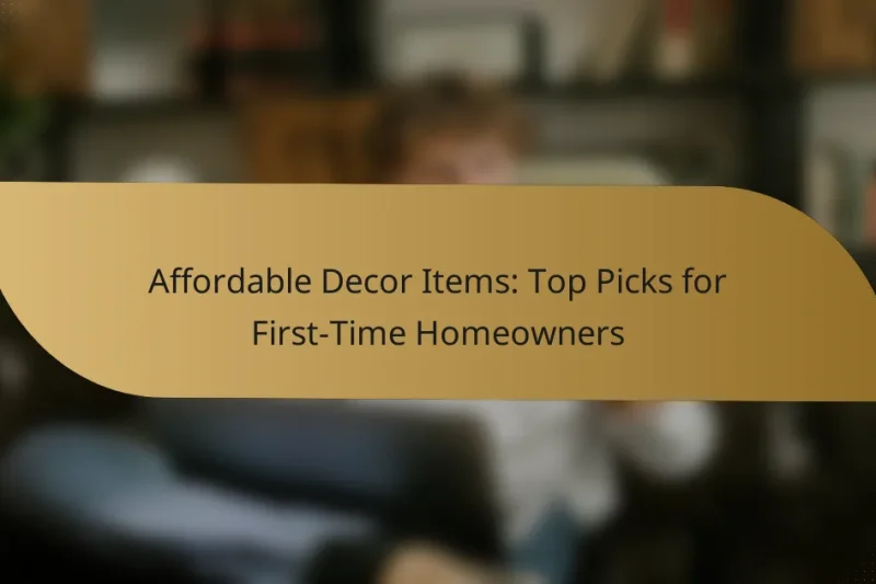 Affordable Decor Items: Top Picks for First-Time Homeowners