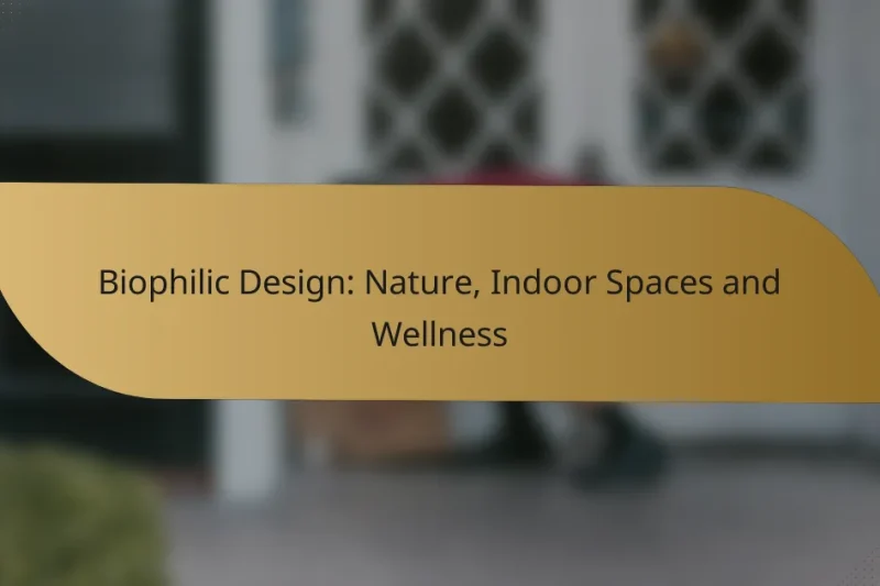 Biophilic Design: Nature, Indoor Spaces and Wellness
