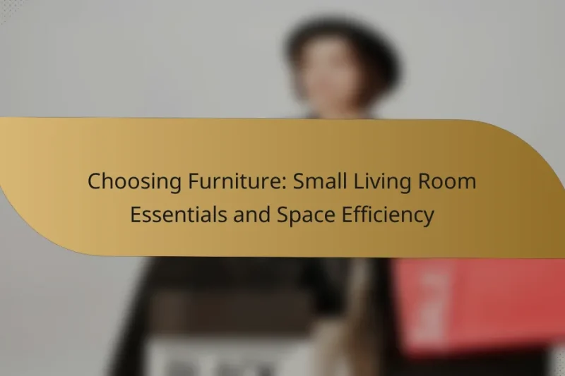 Choosing Furniture: Small Living Room Essentials and Space Efficiency