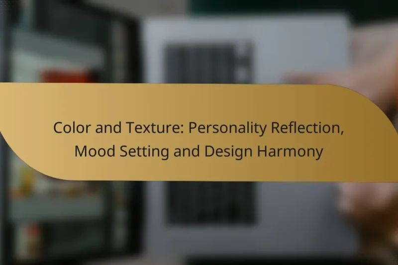 Color and Texture: Personality Reflection, Mood Setting and Design Harmony