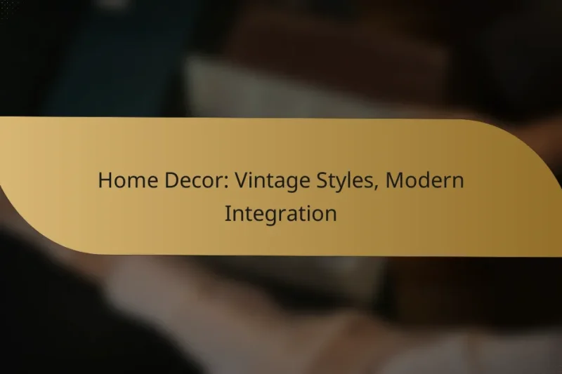 Home Decor: Vintage Styles, Modern Integration
