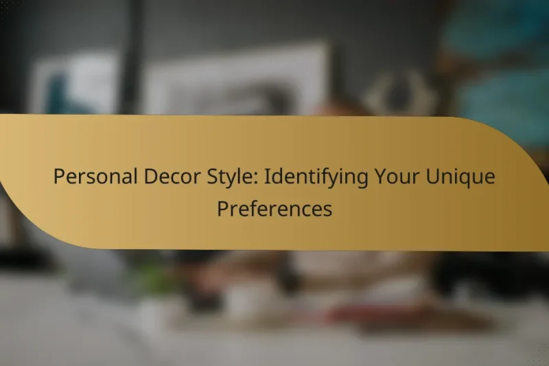 Personal Decor Style: Identifying Your Unique Preferences