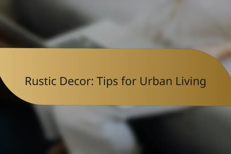 Rustic Decor: Tips for Urban Living