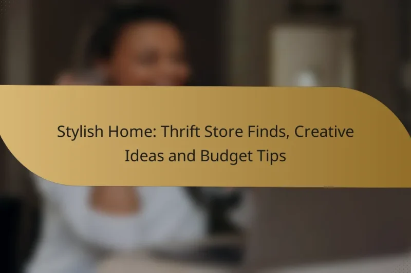 Stylish Home: Thrift Store Finds, Creative Ideas and Budget Tips