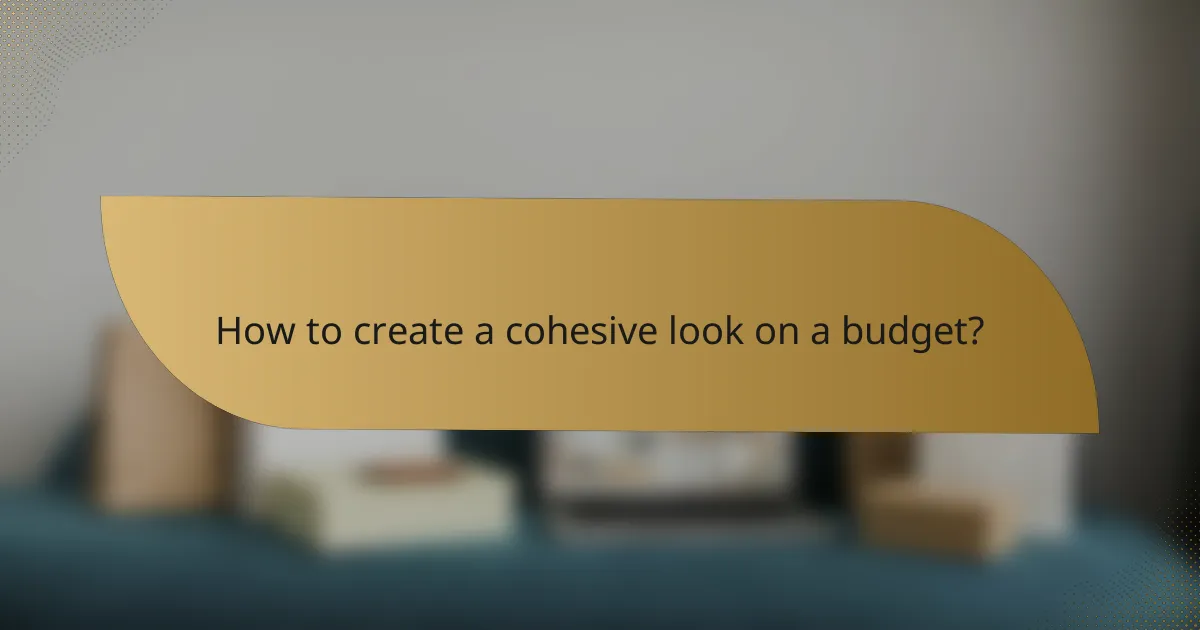 How to create a cohesive look on a budget?