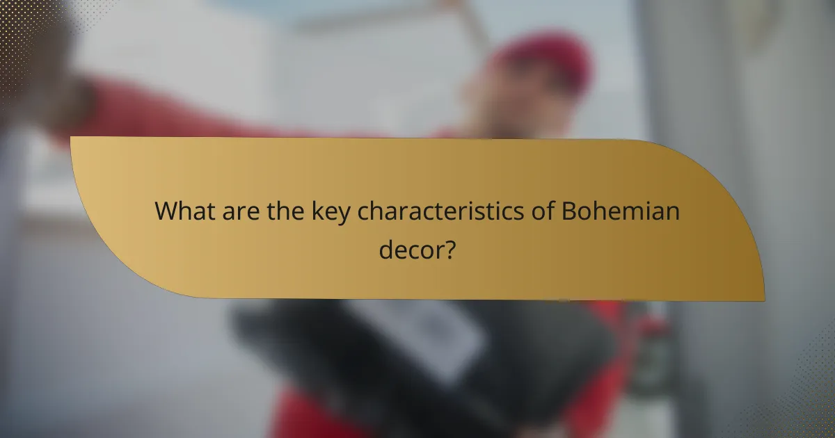 What are the key characteristics of Bohemian decor?